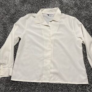 Pendleton Cream Button-Up Blouse woman’s 14